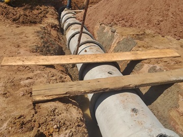 Iniciam as obras das galerias pluviais na estrada que receberá calçamento em Marechal Floriano 2