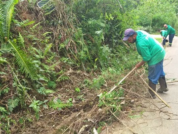 Estrada do interior de Alfredo Chaves recebe limpeza e trechos viram jardins