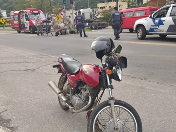 Motocicleta atravessa pista da BR 262 e é atingida por carro em Marechal Floriano 3