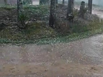 Tempestade de granizo em Alto Rio Ponte Domingos Martins