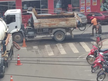 Mais cobertura asfáltica para acabar com água parada em Marechal Floriano