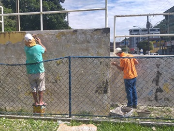 Reforma dos campinhos de areia começa pela Pista de Skate Boeno Menendez