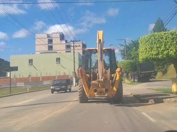 Animais podres são cobertos com terra pela Prefeitura de Marechal Floriano