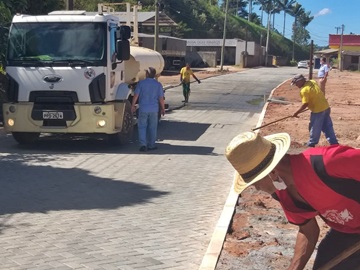 Preparativos finais para inauguração da pavimentação do Trevo de Paraju