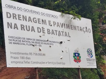 Obra de drenagem e pavimentação de estrada em Marechal Floriano concluída