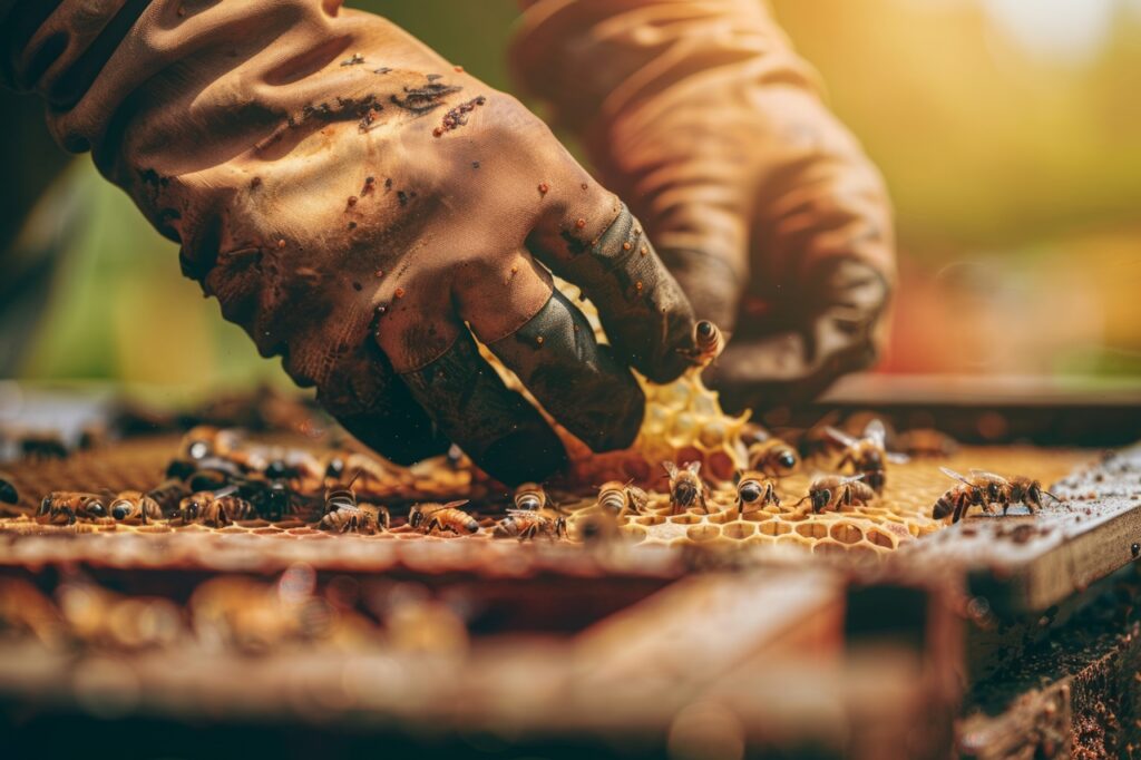 beekeeper-working-bee-farm