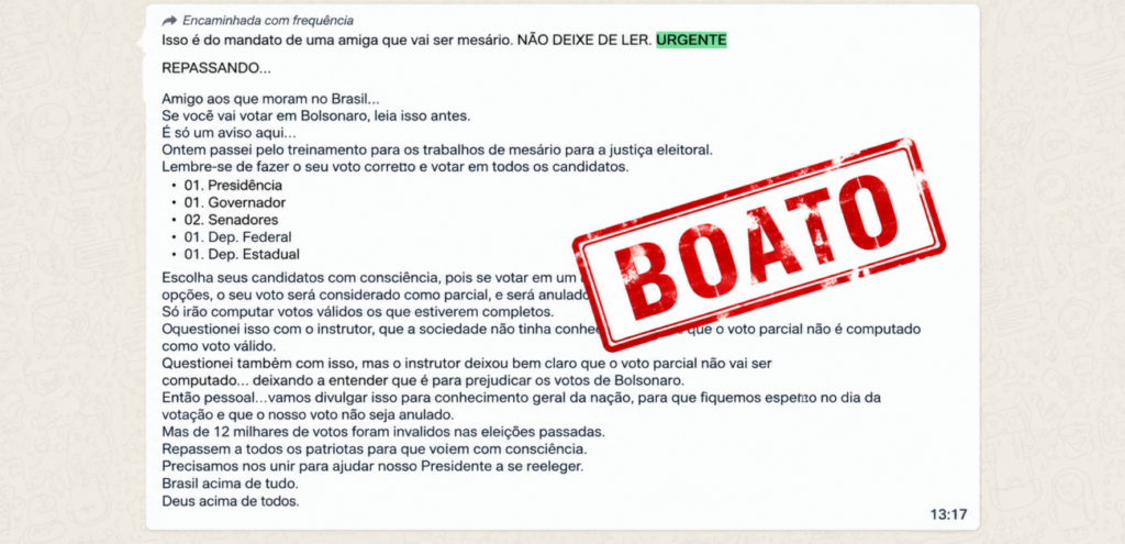 Boato notícia falsa