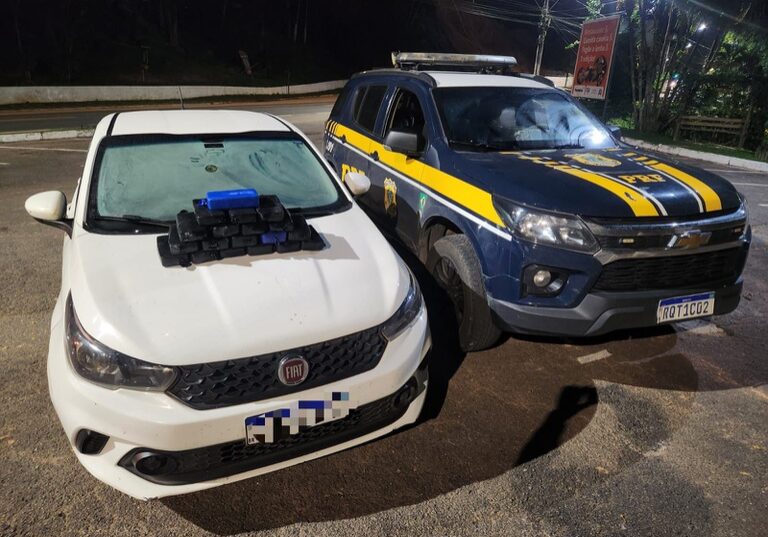 Casal é detido com 19 quilos de pasta base de cocaína escondidos em carro na BR-262