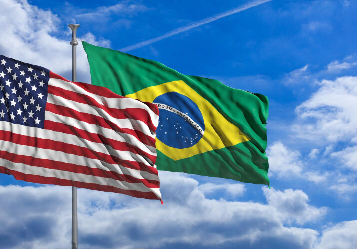 BANDEIRAS- EUA- BRASIL- MAGNIFICA