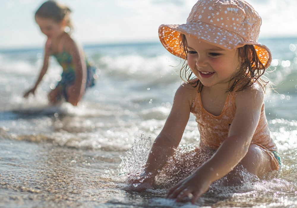 criança na praia-freepik
