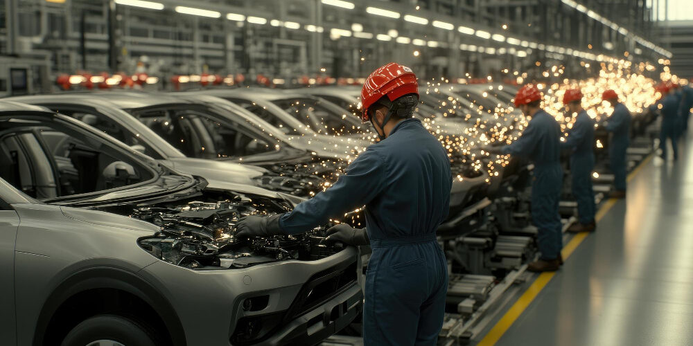 fabrica de carros-freepik